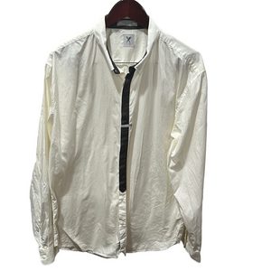 Marc Ecko cut&sew XL White Casual Button Down Shirt GUC.